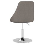 vidaXL Chaise pivotante de salle à manger Gris foncé Tissu