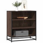 vidaXL Buffet chêne marron 68x35x76 cm bois d'ingénierie et métal