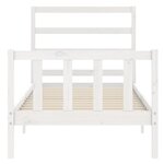 vidaXL Cadre de lit sans matelas blanc bois de pin massif
