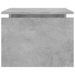 vidaXL Table basse Gris béton 68x50x38 cm Aggloméré