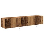 Mobilier TV vidaXL avec lumières LED 2 Pièces Bois ancien 80x35x31 cm