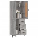 vidaXL Buffet haut Sonoma gris 69 5x34x180 cm Bois d'ingénierie