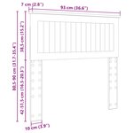 vidaXL Tête de lit Bois Ancien 90 cm Bois d'ingénierie