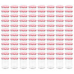 vidaXL Pots à confiture Couvercle blanc et rouge 96 Pièces Verre 400 ml