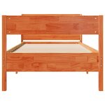 vidaXL Cadre de lit sans matelas cire marron 100x200cm bois pin massif