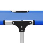 vidaXL Chaise longue pliable extra haute pour seniors Bleu Aluminium
