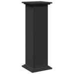 vidaXL Piédestal avec rangement noir 31x30x90 cm bois d'ingénierie