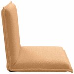 vidaXL Fauteuil de sol ajustable Beige Tissu en laine de mouton