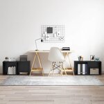 vidaXL Meuble TV 4 Pièces Noir 37 x 35 x 37 cm Bois d'ingénierie