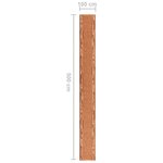 Vidaxl tapis de couloir antidérapant marron 100x500 cm