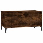 vidaXL Table basse Chêne fumé 90x44 5x45 cm Bois d'ingénierie