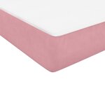vidaXL Sommier à lattes de lit avec matelas rose 100x220 cm velours