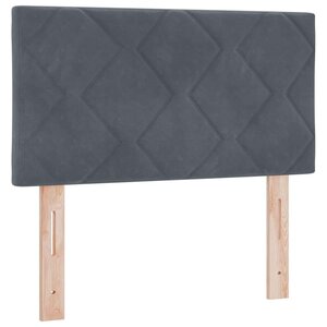 vidaXL Lit à ressorts avec matelas gris foncé 80x200 cm en velours