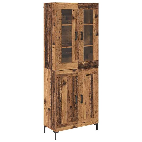 vidaXL Haut Armoire 2 Pièces Bois ancien Bois d'ingénierie