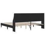 vidaXL Cadre de lit avec tête de lit Noir 200 x 200 cm Velours