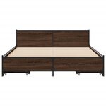 vidaXL Cadre de lit avec tiroirs sans matelas chêne marron 120x190 cm
