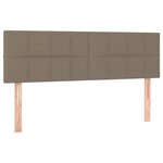 vidaXL Tête de lit à LED Taupe 144x5x78/88 cm Tissu