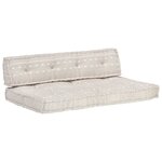 vidaXL Coussin de canapé palette Marron clair Tissu Patchwork
