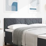 vidaXL Tête de lit Montage mural Géométrique Gris foncé 144 cm Velours