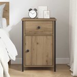 vidaXL Cabinet de chevet en chêne massif 40x42x60 cm