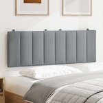 vidaXL Coussin de tête de lit Hanko gris clair 140 cm tissu