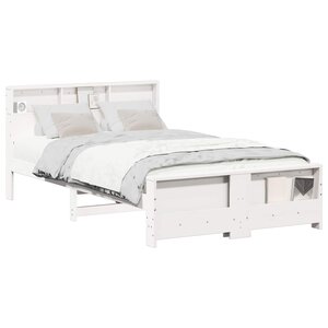 vidaXL Cadre de lit Blanc 120 x 190 cm Bois d'ingénierie