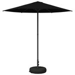 vidaXL Parasol de jardin 230 x 230 cm Polyester Rectangulaire Noir