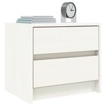 vidaXL Tables de chevet 2 Pièces blanc 40x31x35 5 cm bois de pin massif