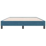 vidaXL Cadre de lit sans matelas bleu foncé 160x220 cm velours