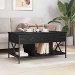 vidaXL Table basse Chêne noir 100 x 55 x 48 5 cm Bois d'ingénierie