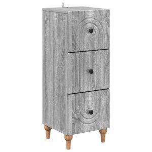 vidaXL Armoire à tiroirs Sonoma gris 33 x 34 5 x 90 cm