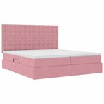 vidaXL Lit de Rangement avec matelas Rose 180 x 200 cm Velours