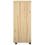 vidaXL Cabinet roulant Marron 34 x 39 x 93 5 cm Bois de Pin Massif