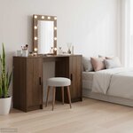 vidaXL Table de Toilette Marron 102 x 33 x 135 cm Bois d'ingénierie