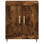 vidaXL Buffet haut Chêne fumé 69 5x34x180 cm Bois d'ingénierie