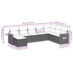 vidaXL Salon de jardin avec coussins 8 Pièces beige résine tressée