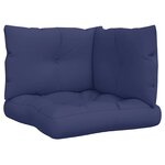 vidaXL Coussins de palette lot de 3 bleu marine tissu oxford