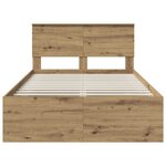 vidaXL Cadre de lit Chêne artisan 120 x 200 cm Bois d'ingénierie
