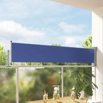 vidaXL Auvent latéral rétractable de patio 60x300 cm Bleu