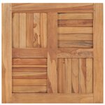 vidaXL Dessus de table Bois de teck solide 60x60x2 5 cm