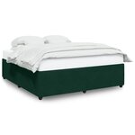 vidaXL Cadre de lit sans matelas vert foncé 200x200 cm velours