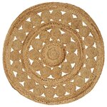 vidaXL Tapis de surface Naturel Ø 90 cm Jute