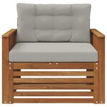 vidaXL Canapé d’extérieur Bois d'acacia massif et polyester