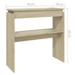 vidaXL Table console Chêne sonoma 80x30x80 cm Aggloméré