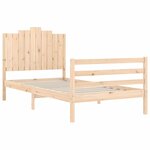 vidaXL Cadre de lit et tête de lit 100x200 cm bois massif