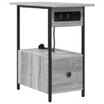 vidaXL Cabinet de chevet Sonoma gris 60 x 30 x 61 cm Bois d'ingénierie