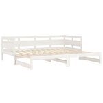 vidaXL Lit coulissant sans matelas blanc 2x(90x190) cm