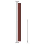Vidaxl auvent latéral rétractable de patio 200x500 cm marron
