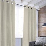 Rideau sueden 100% Polyester - Beige clair - 140x250 cm
