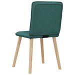 vidaXL Chaises à manger lot de 6 vert foncé tissu
